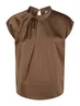 Neo Noir | Fleur drapy satin blouse