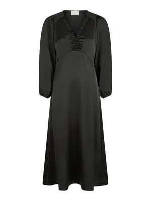 Neo Noir | Isobel heavy sateen dress