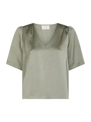 Neo Noir | Largo Heavy Sateen Blouse