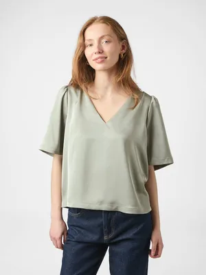 Neo Noir | Largo Heavy Sateen Blouse
