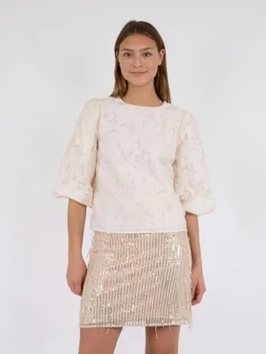 Neo Noir | Lorraine brocade blouse