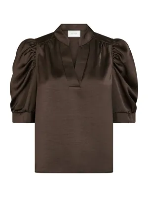 Neo Noir | Roella heavy sateen blouse