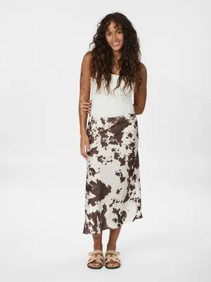 Neo Noir | Viso cow print skirt