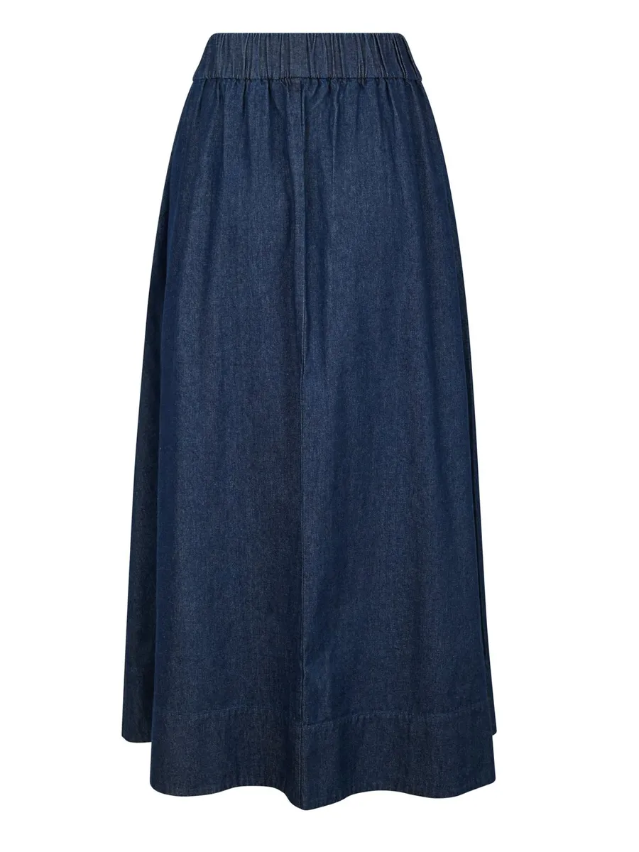 Neo Noir | Yara denim long skirt