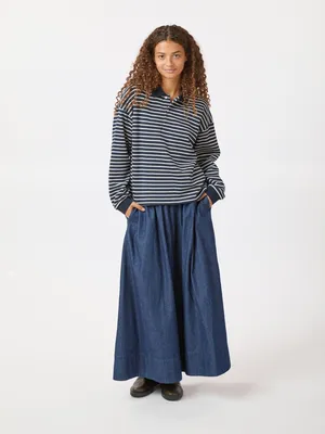 Neo Noir | Yara denim long skirt