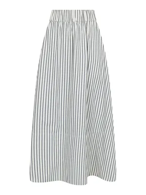 Neo Noir | Yara long stripe skirt