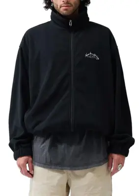 New Amsterdam | Fleece track jacket black