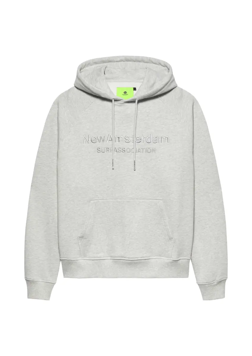 New Amsterdam | Front logo hoodie/ash