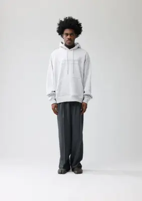 New Amsterdam | Front logo hoodie/ash