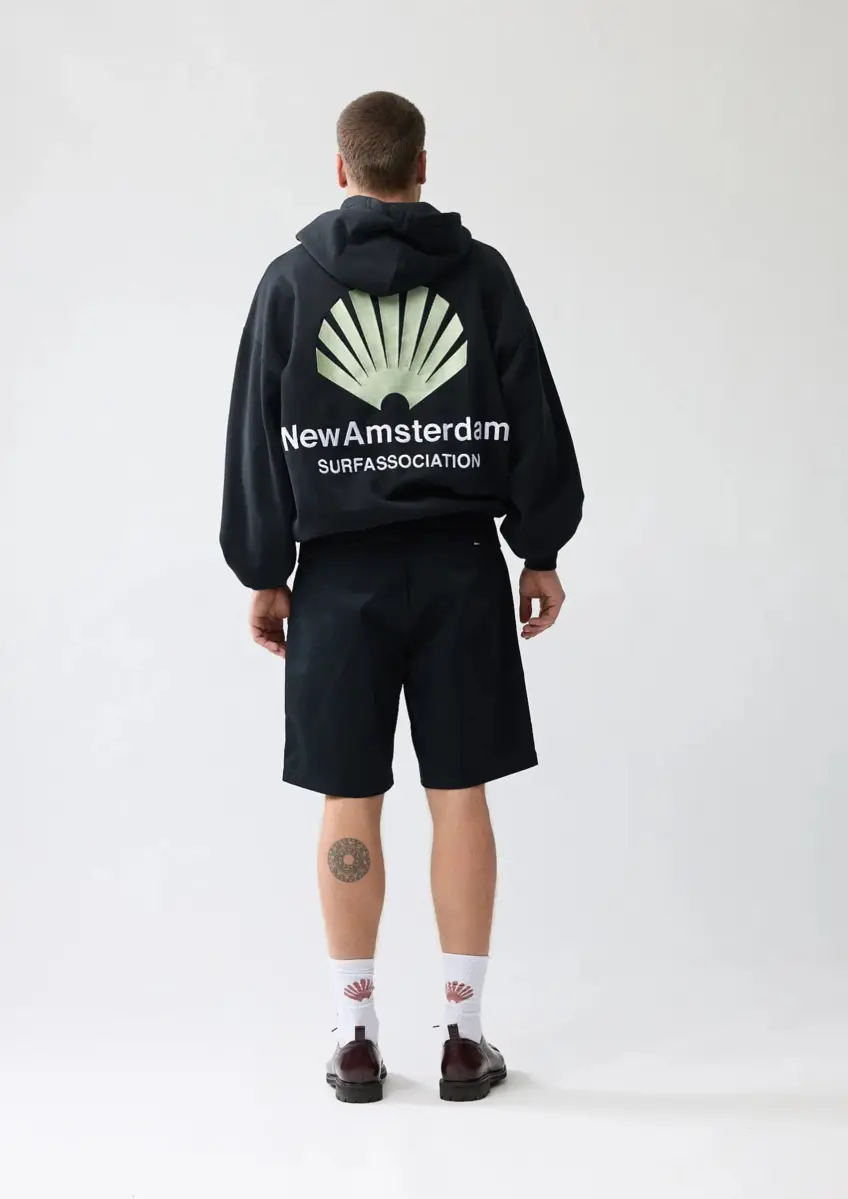 New Amsterdam | Logo hoodie black/almostaqua
