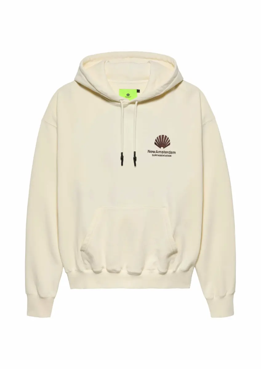 New Amsterdam | Logo hoodie bone/pottingsoil