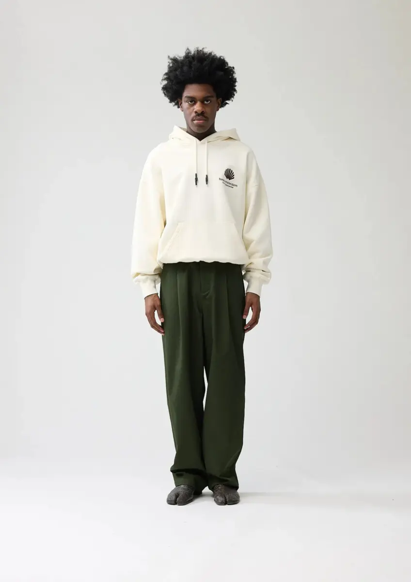 New Amsterdam | Logo hoodie bone/pottingsoil