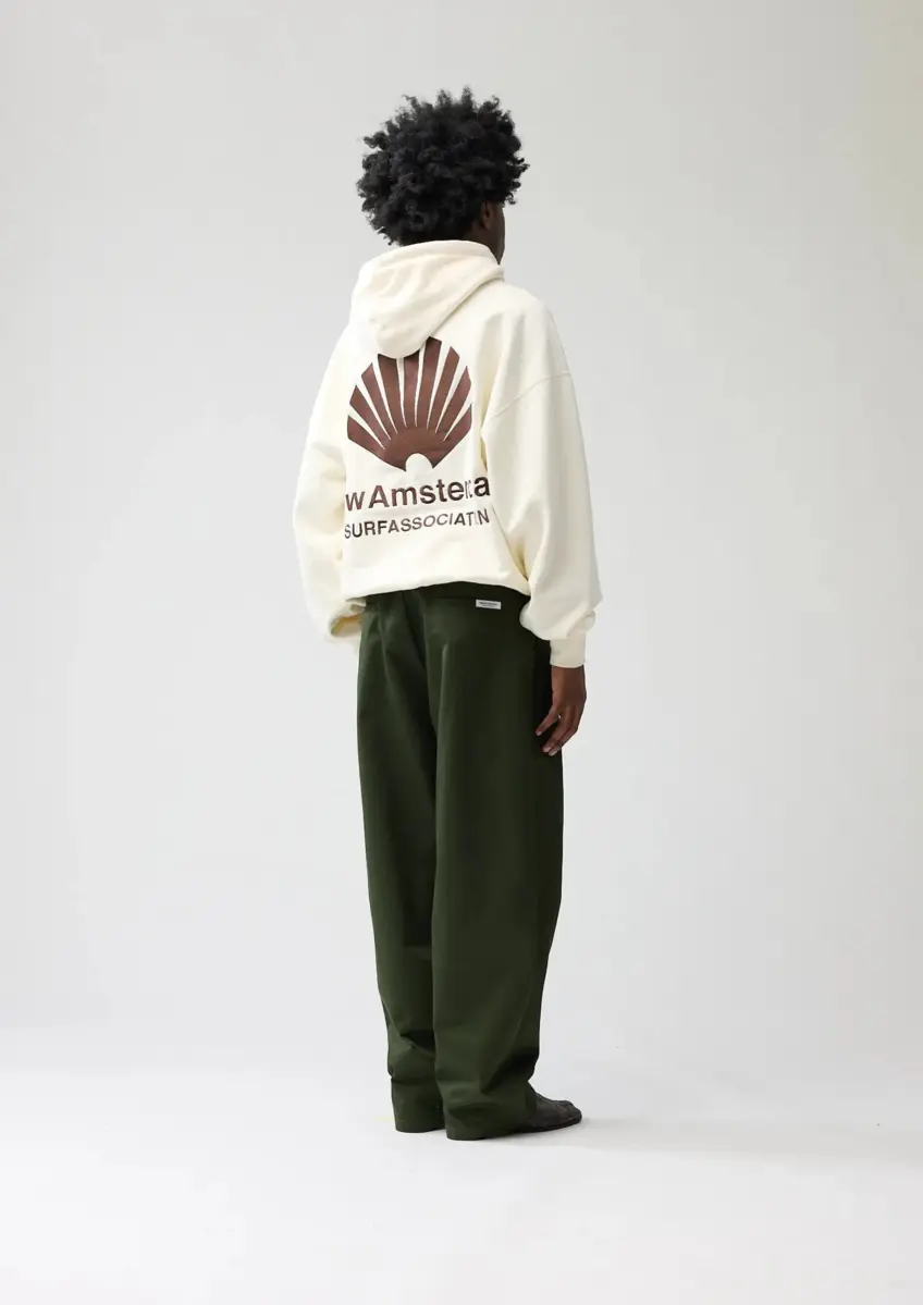 New Amsterdam | Logo hoodie bone/pottingsoil