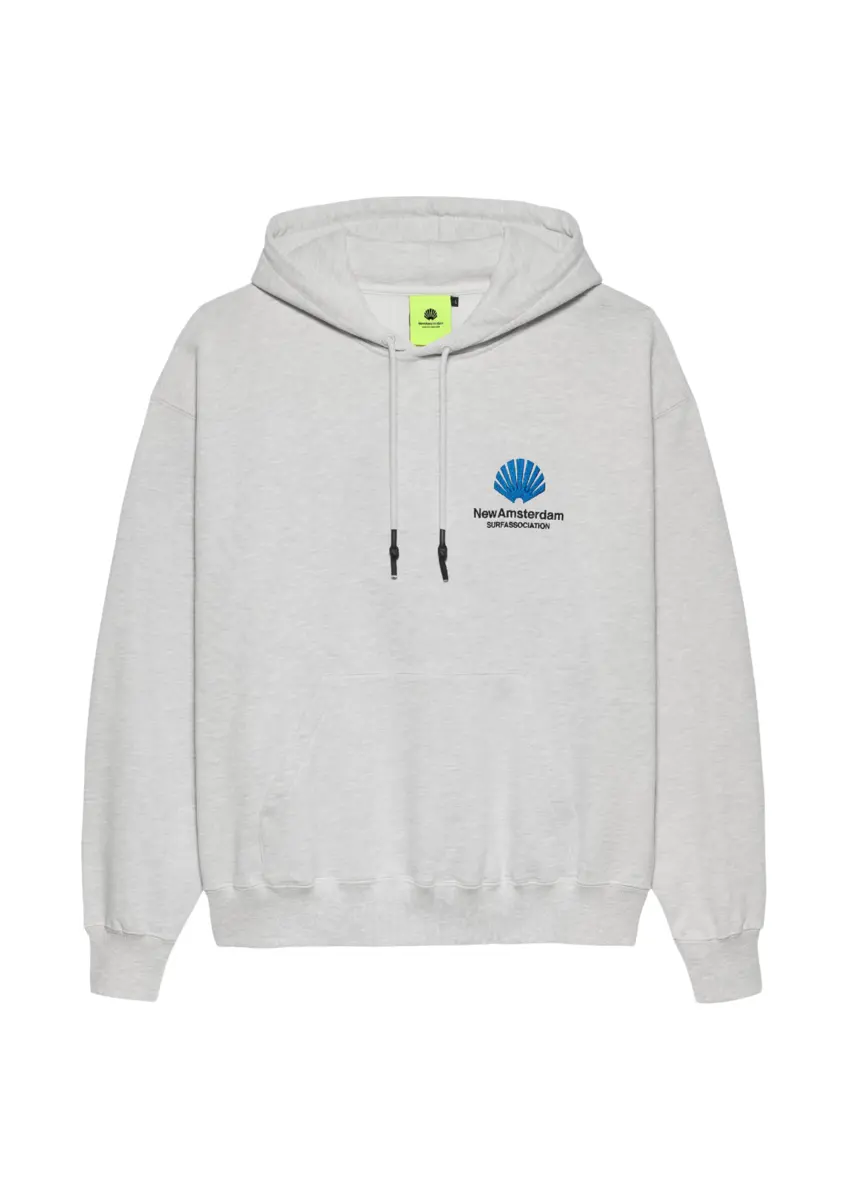 New Amsterdam | Logo hoodie sweater grey melange