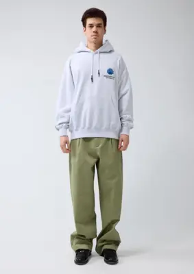 New Amsterdam | Logo hoodie sweater grey melange