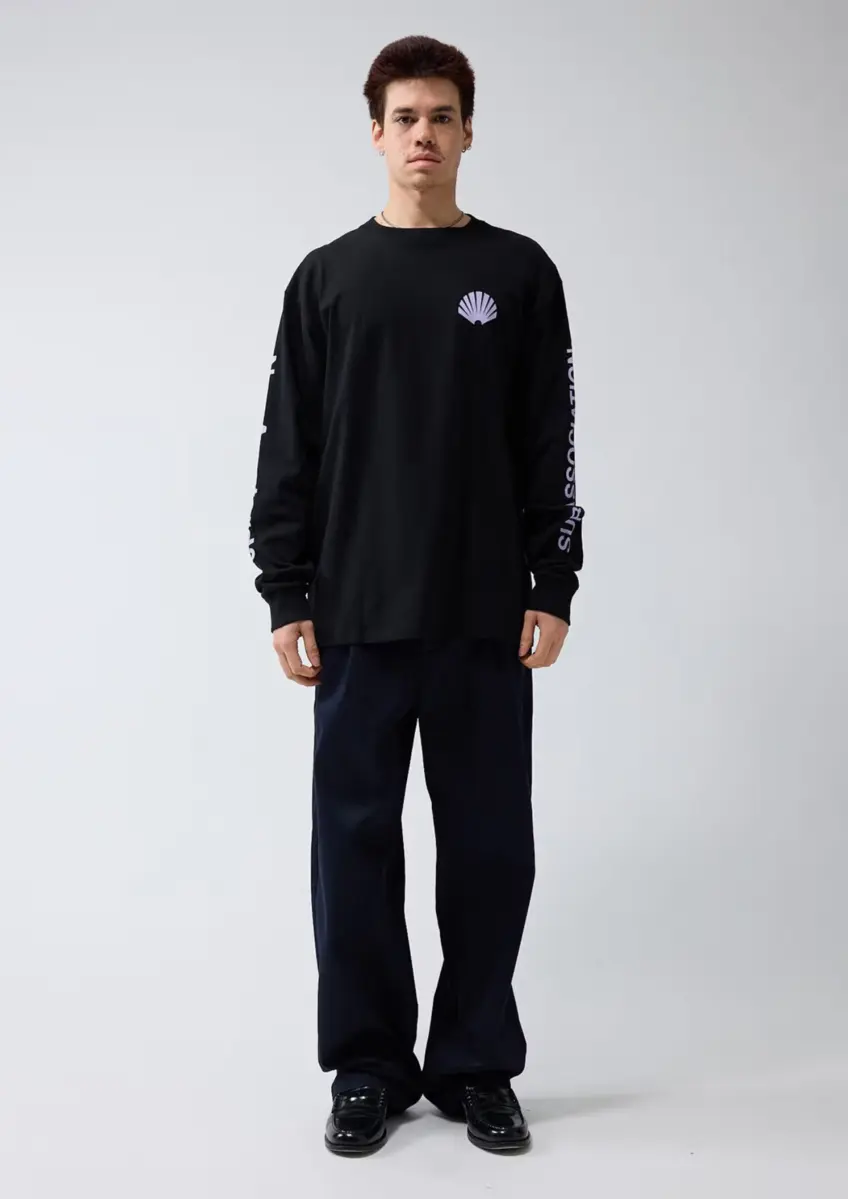 New Amsterdam | Logo longsleeve black purple