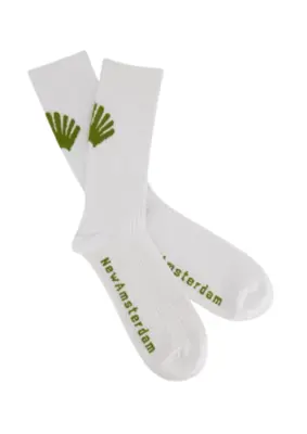 New Amsterdam | Logo socks white green logo