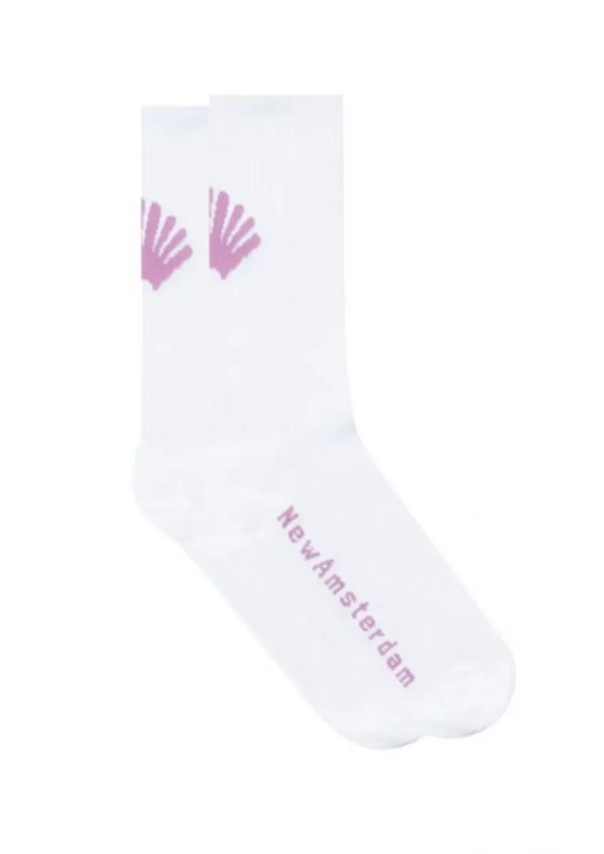 New Amsterdam | Logo socks white green purple