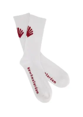 New Amsterdam | Logo socks white red