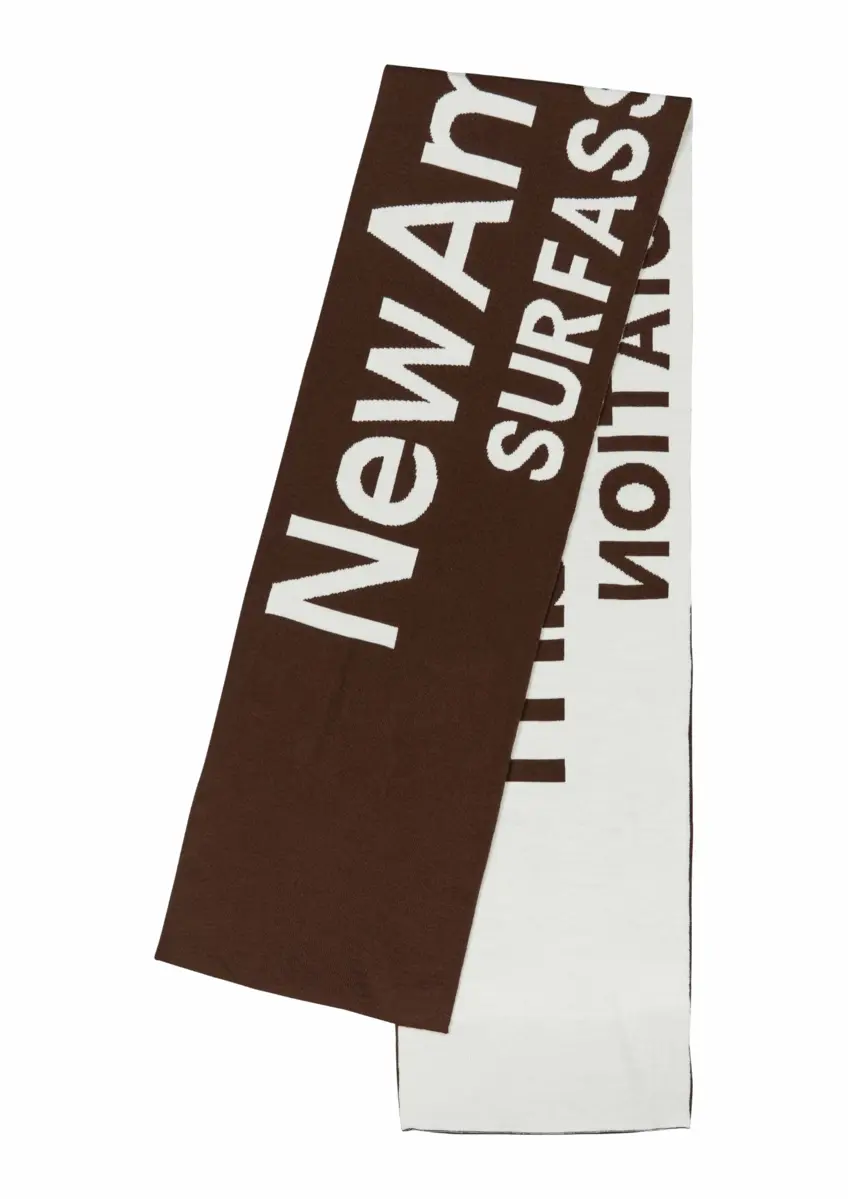 New Amsterdam | Name scarf egret/pottingsoil