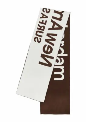 New Amsterdam | Name scarf egret/pottingsoil