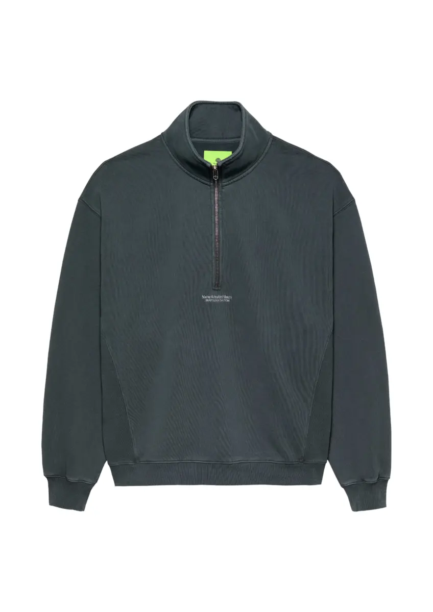 New Amsterdam | Sea half zip/iron green
