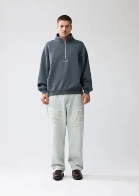New Amsterdam | Sea half zip/iron green
