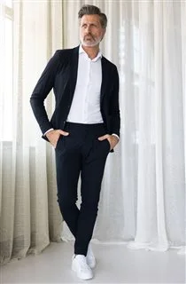 Neycko | Nico pantalon classic slim fit long navy blue