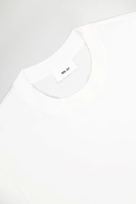 NN07 | Adam print tee 3209 001 white