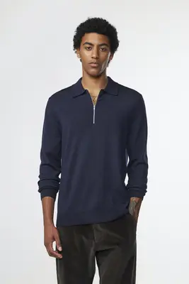 NNO7 | Sergio zip polo 6605 Navy Multi