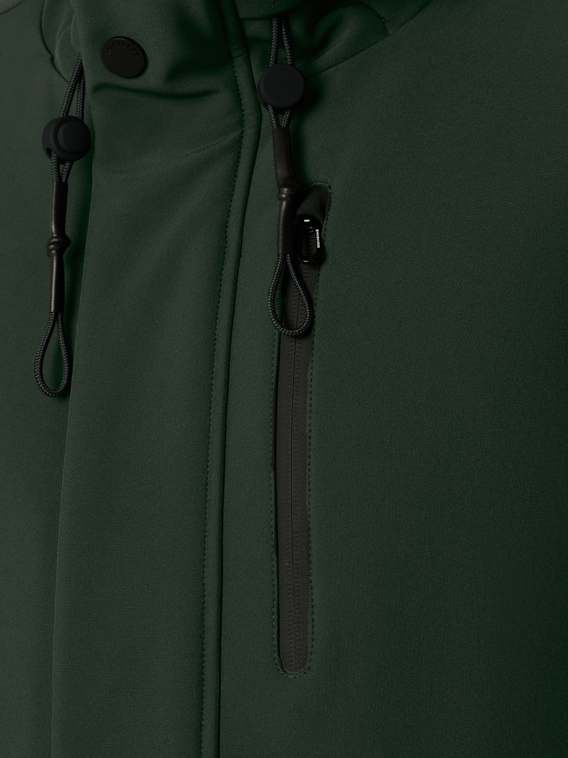 No Excess | Jacket medium long fit hooded softshell stretch