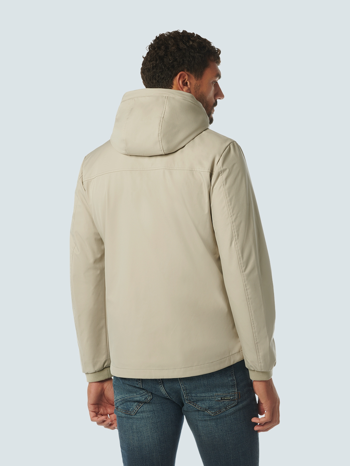 No Excess | Jacket Mid Long Hooded Stone