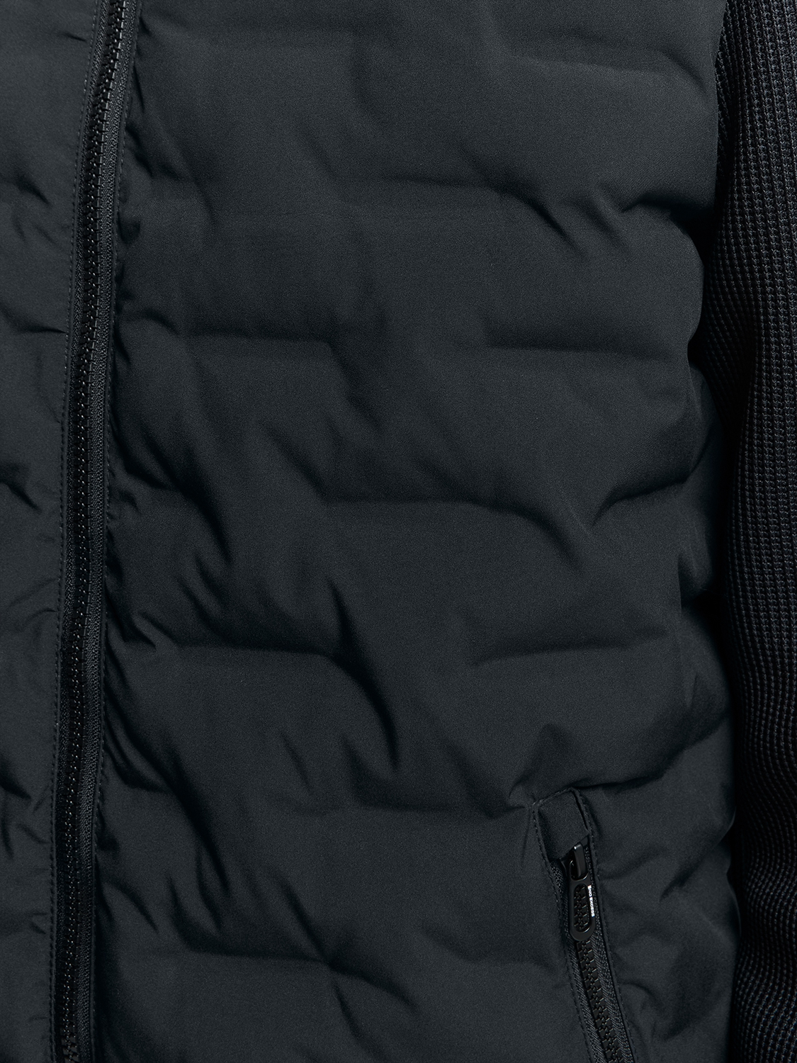 No Excess | Jacket short fit sealed hooded knitted mix