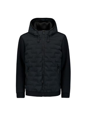 No Excess | Jacket short fit sealed hooded knitted mix