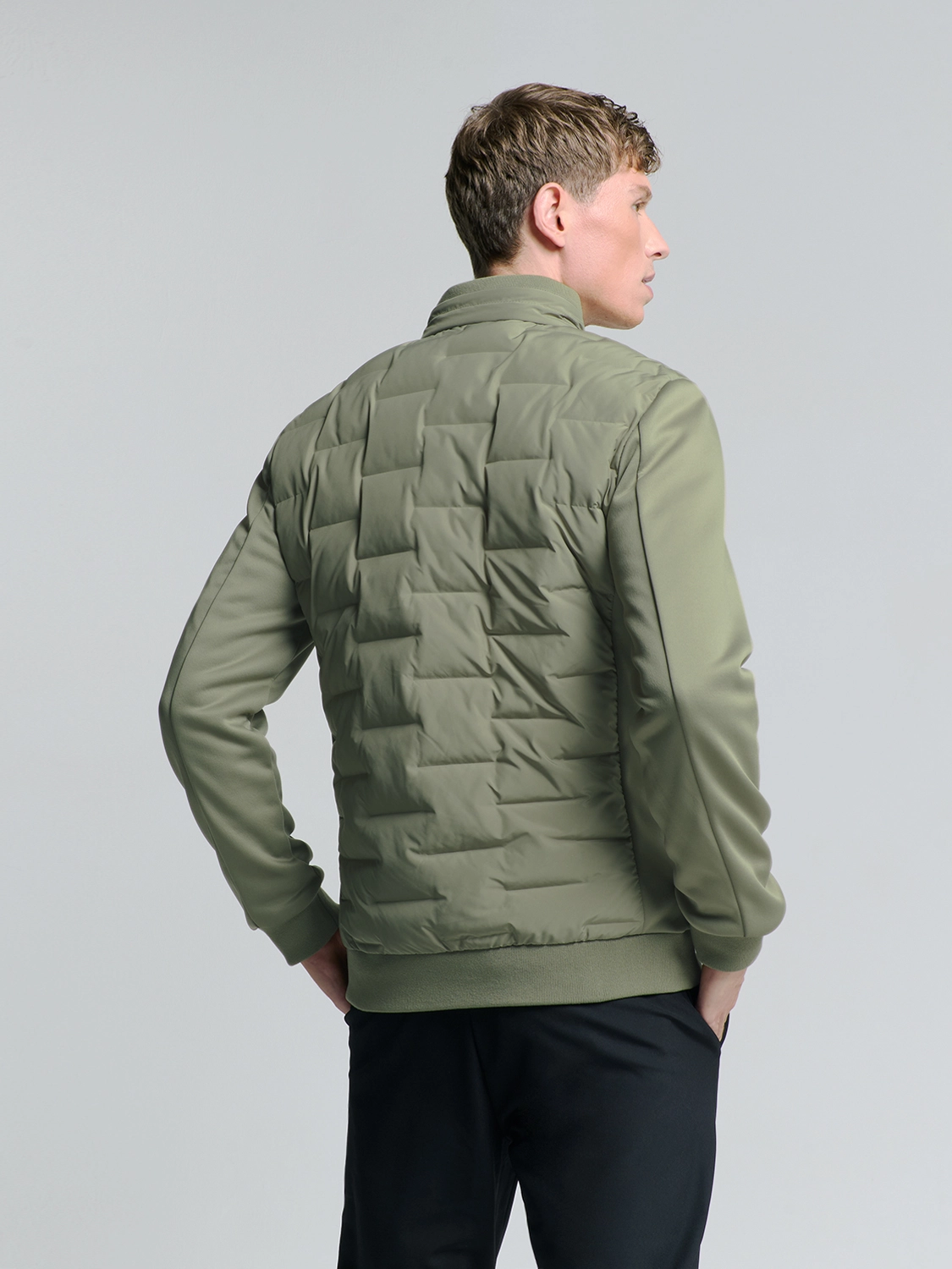 No Excess | Jacket short fit sealed knitted mix