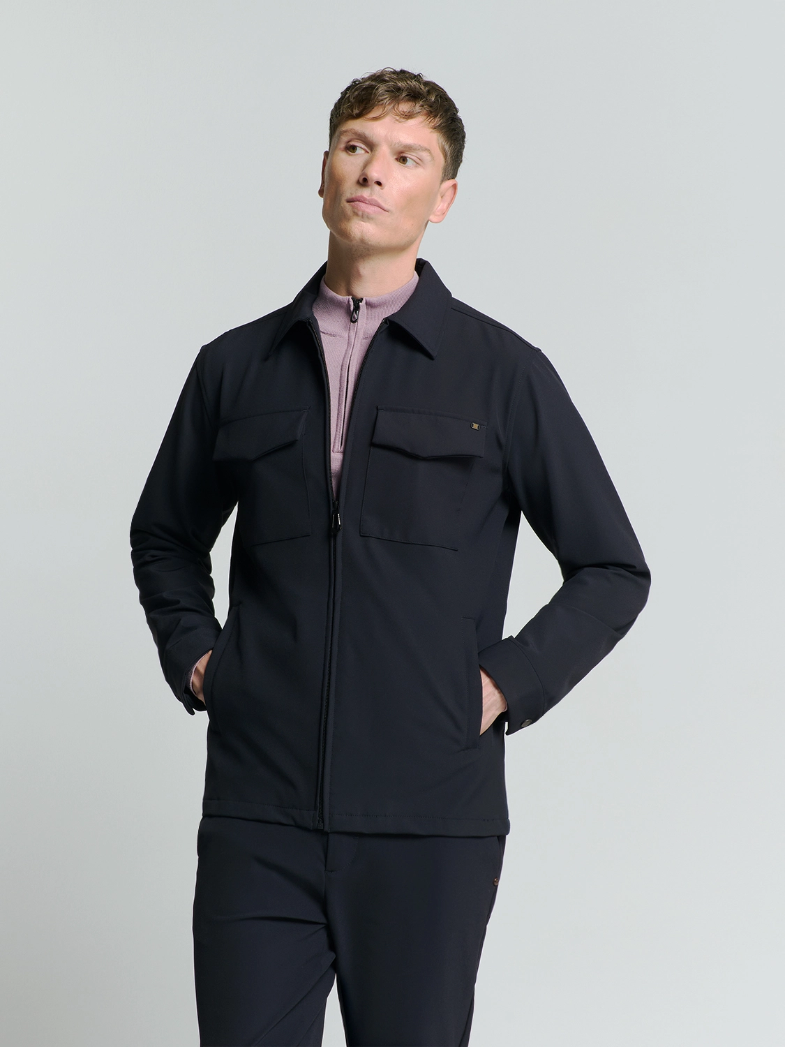 No Excess | Overshirt full zipper stretch sedoc