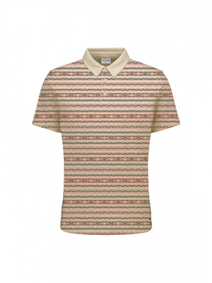 No Excess | Polo multi coloured jacquard melon