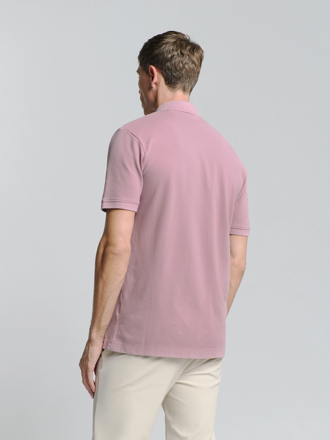 No Excess | Polo pique garment dyed