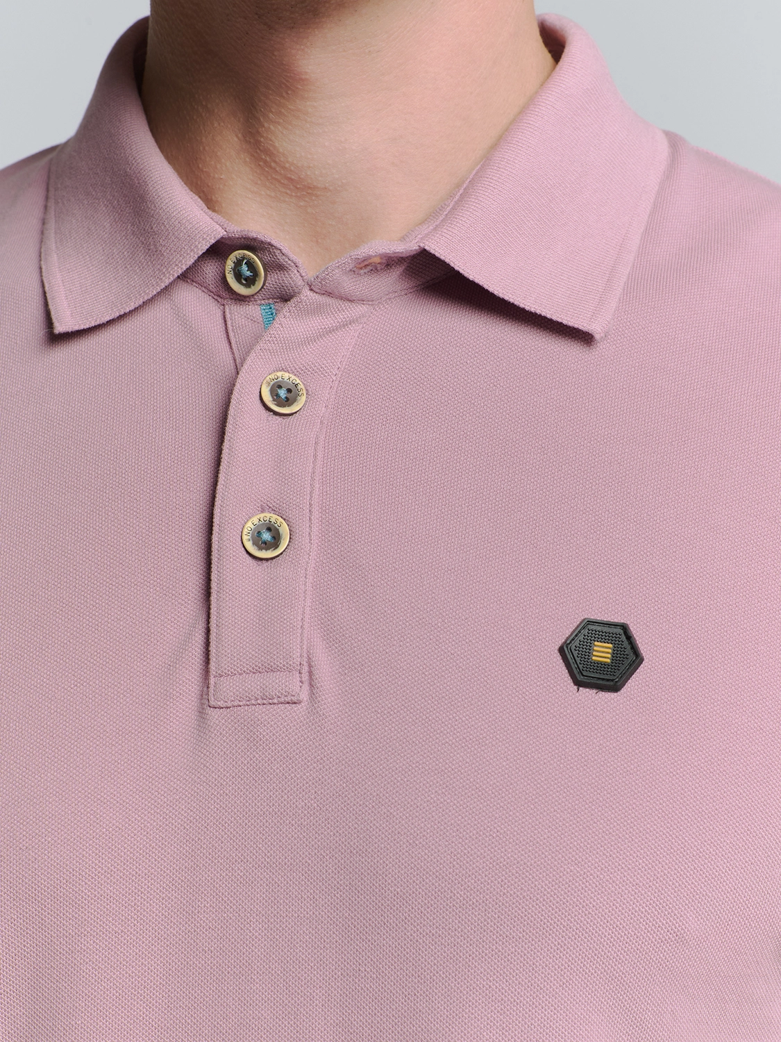 No Excess | Polo pique garment dyed