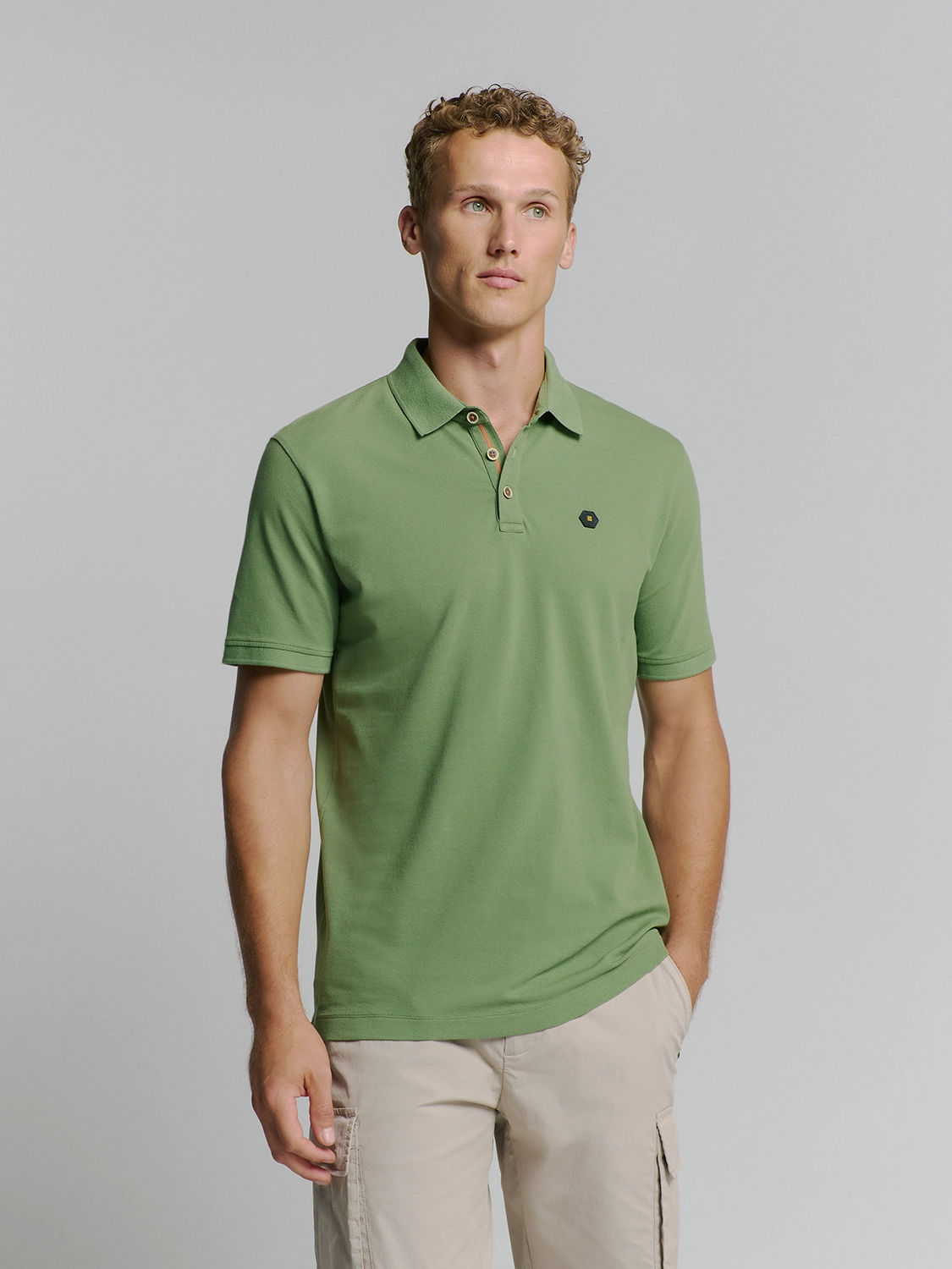 No Excess | Polo pique garment dyed