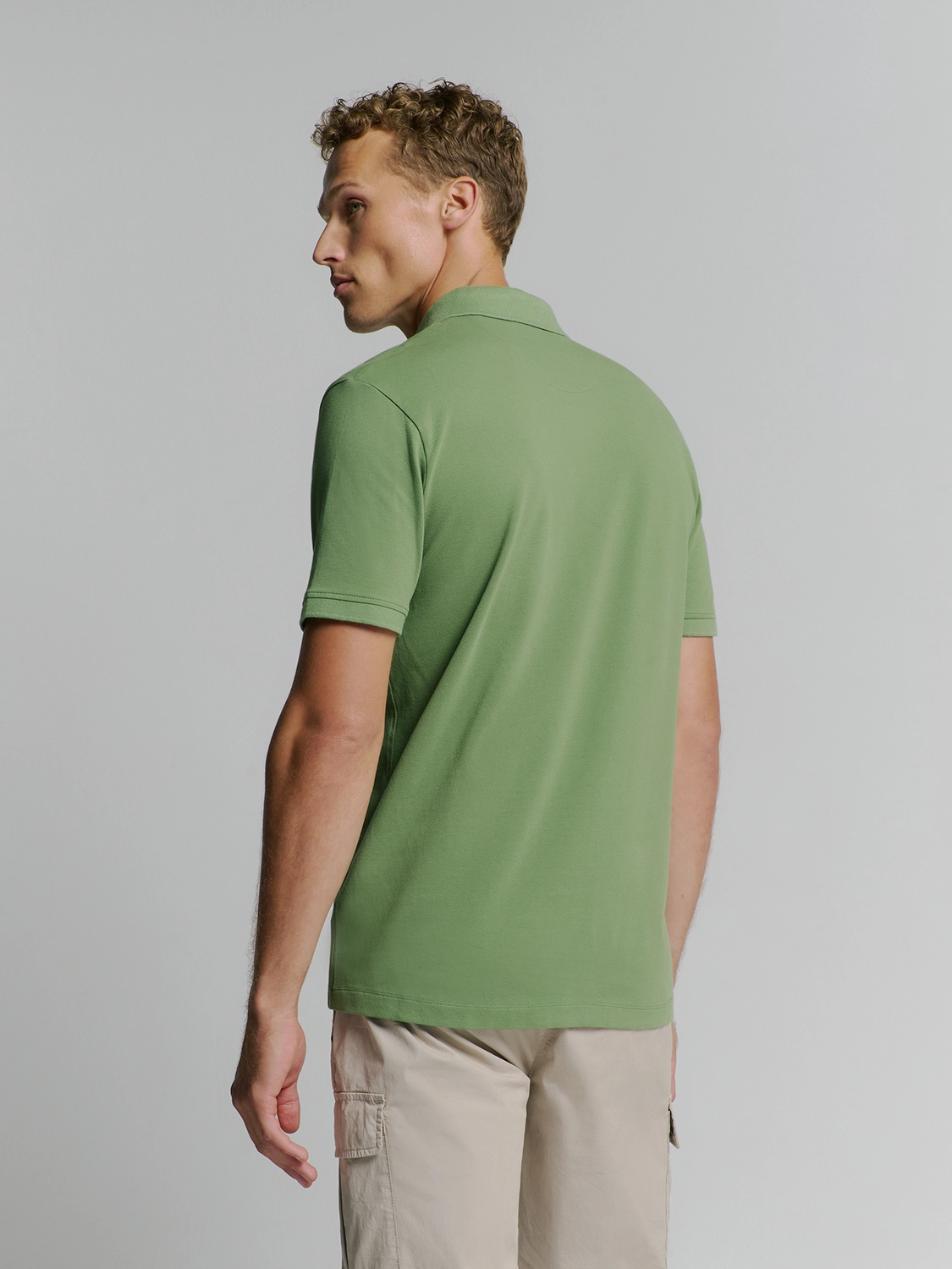 No Excess | Polo pique garment dyed