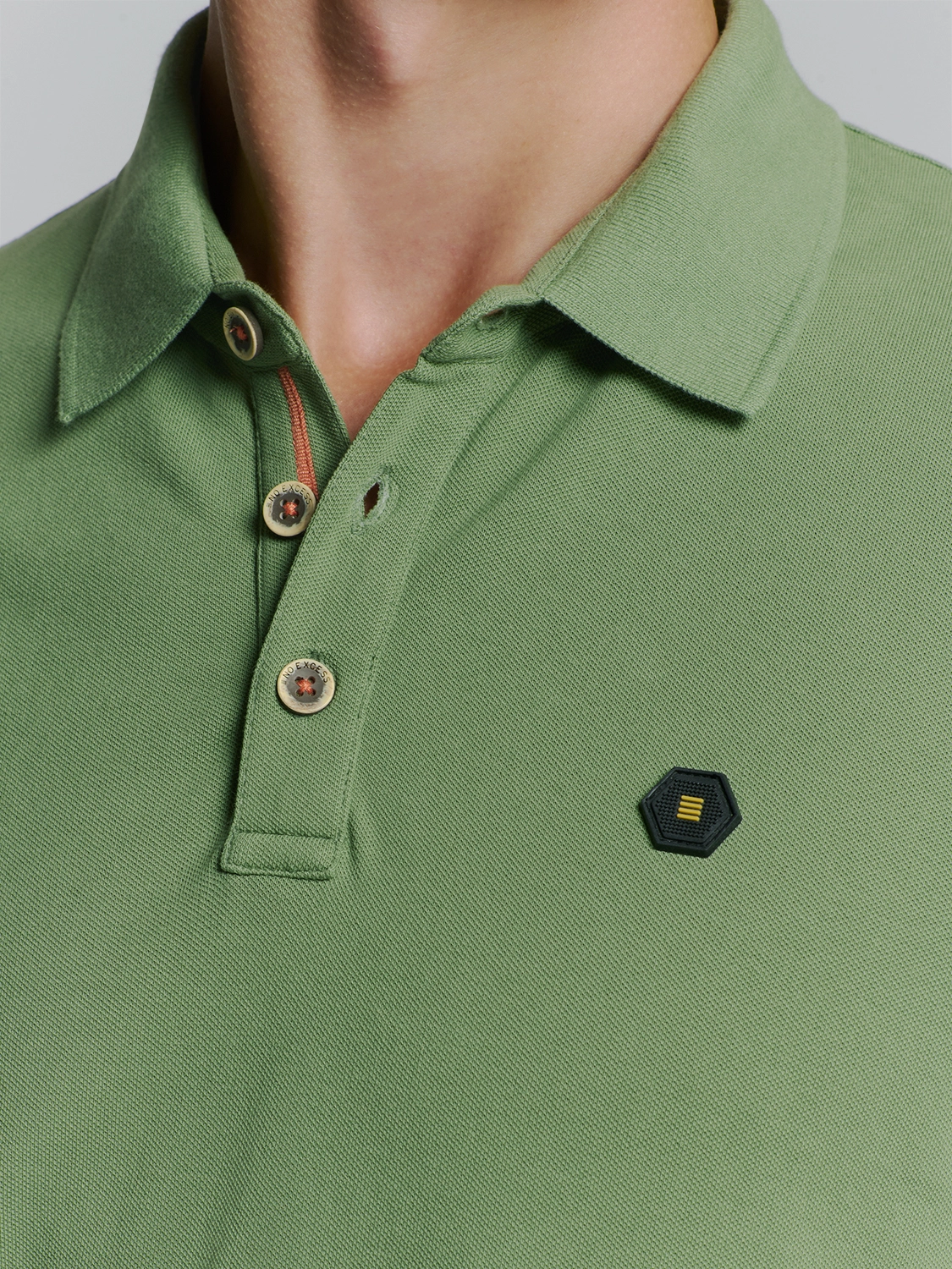 No Excess | Polo pique garment dyed