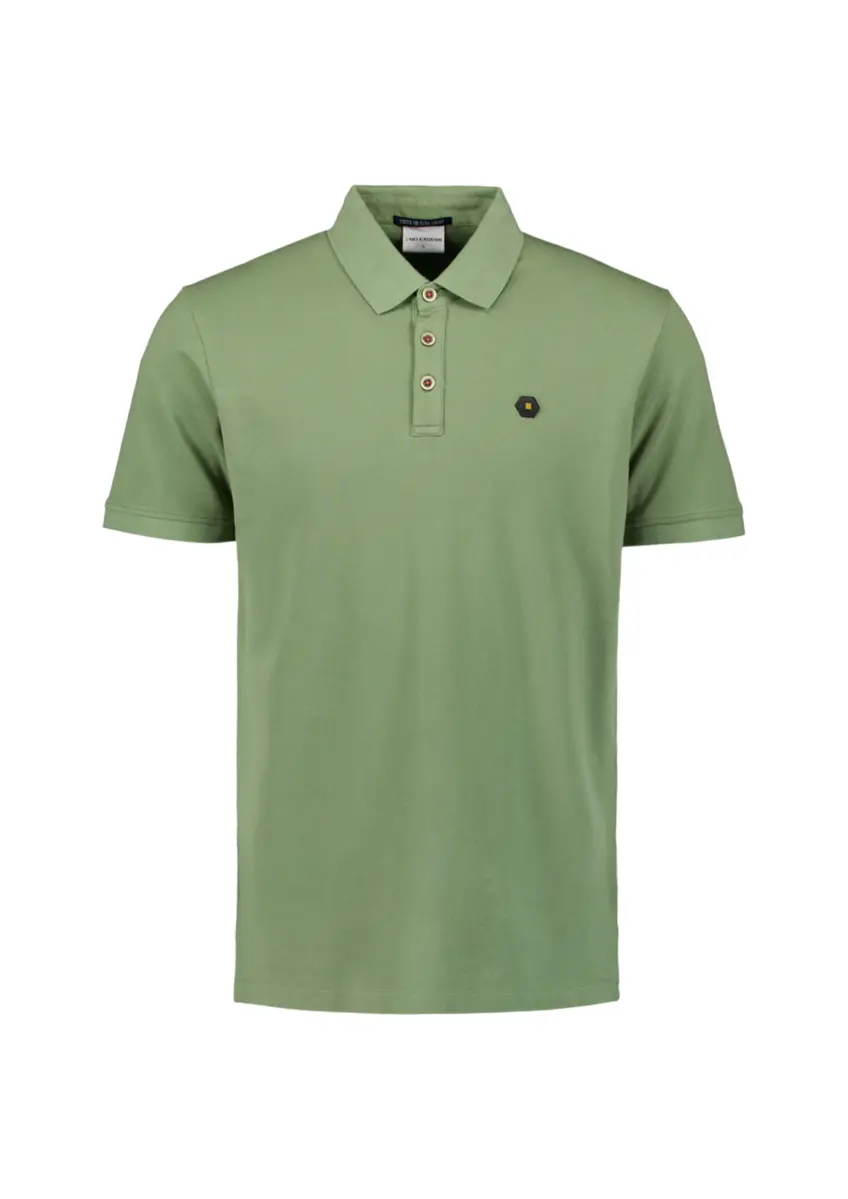 No Excess | Polo pique garment dyed