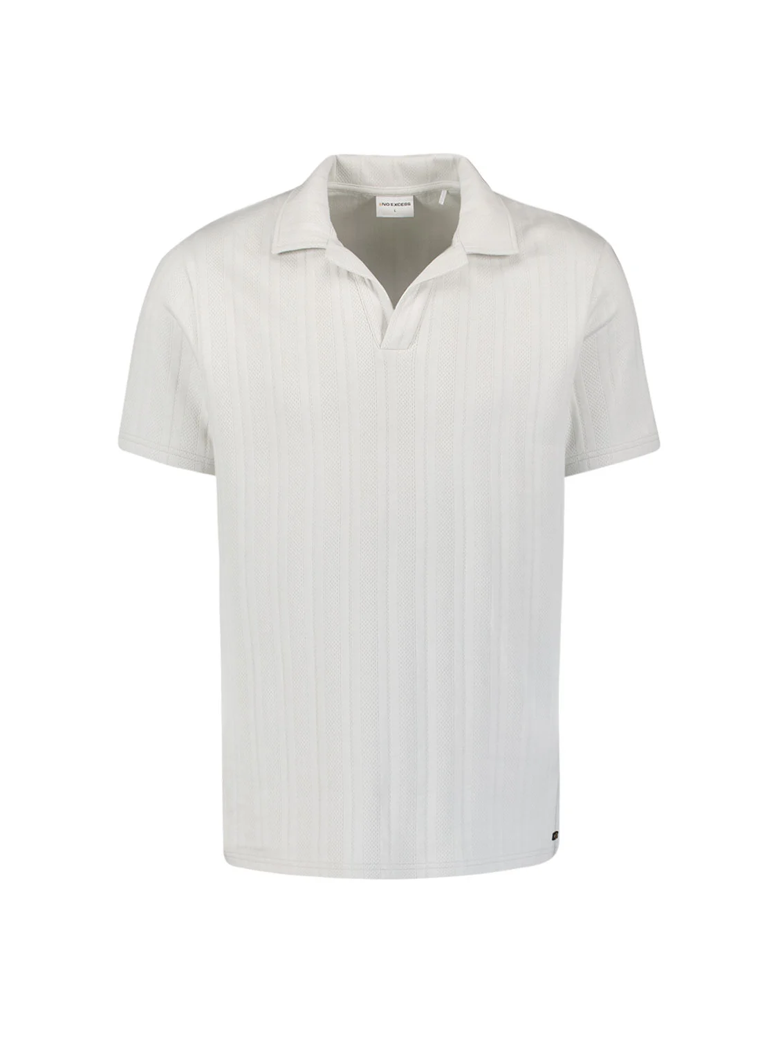 No Excess | Polo revers solid vertical jacquard stripes