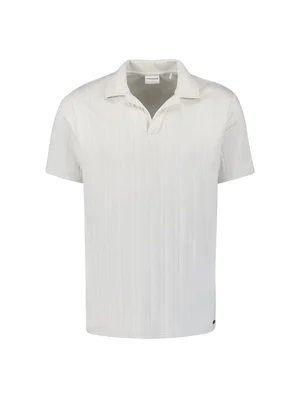 No Excess | Polo revers solid vertical jacquard stripes