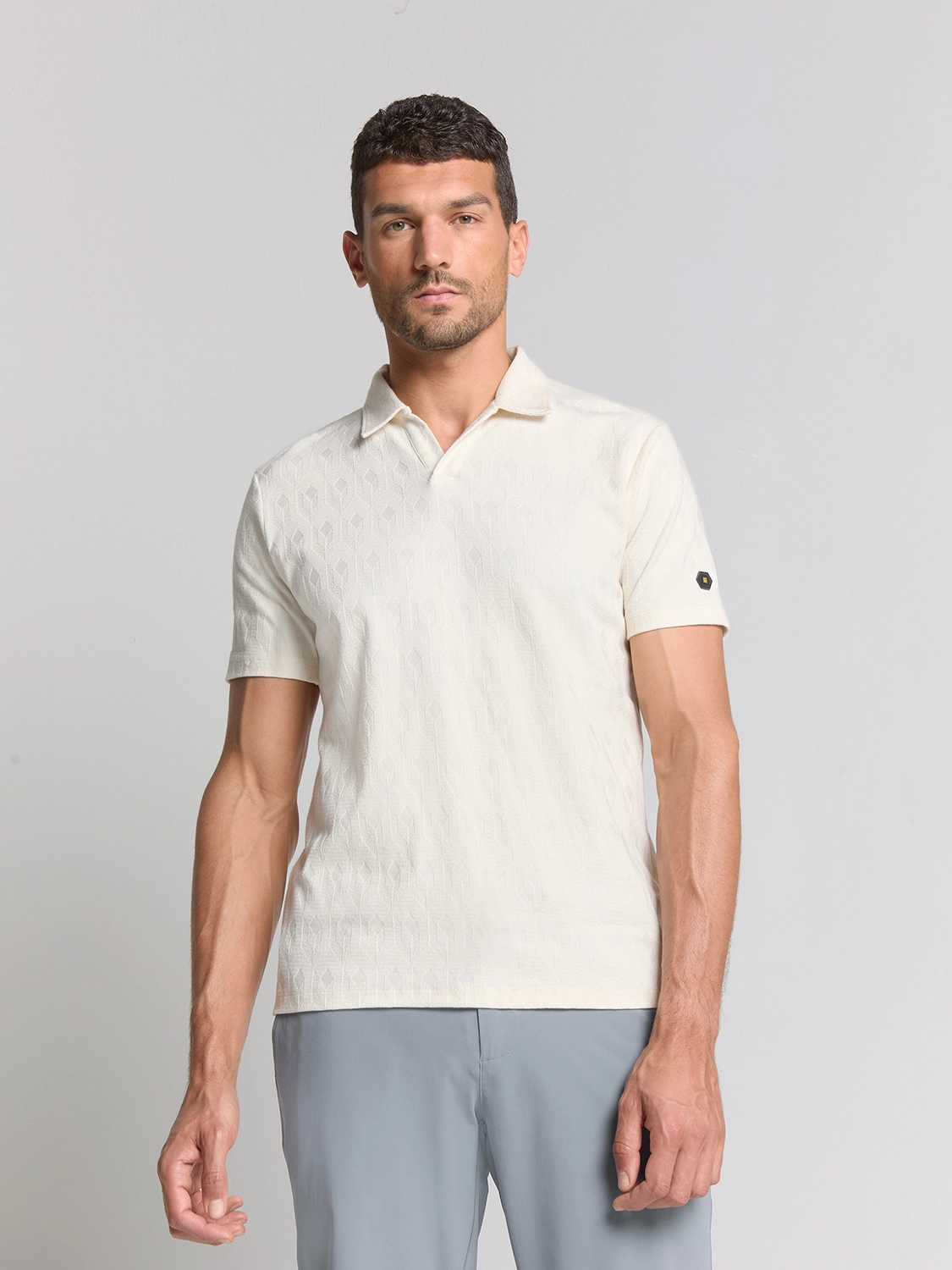 No Excess | Polo v solid terry jacquard