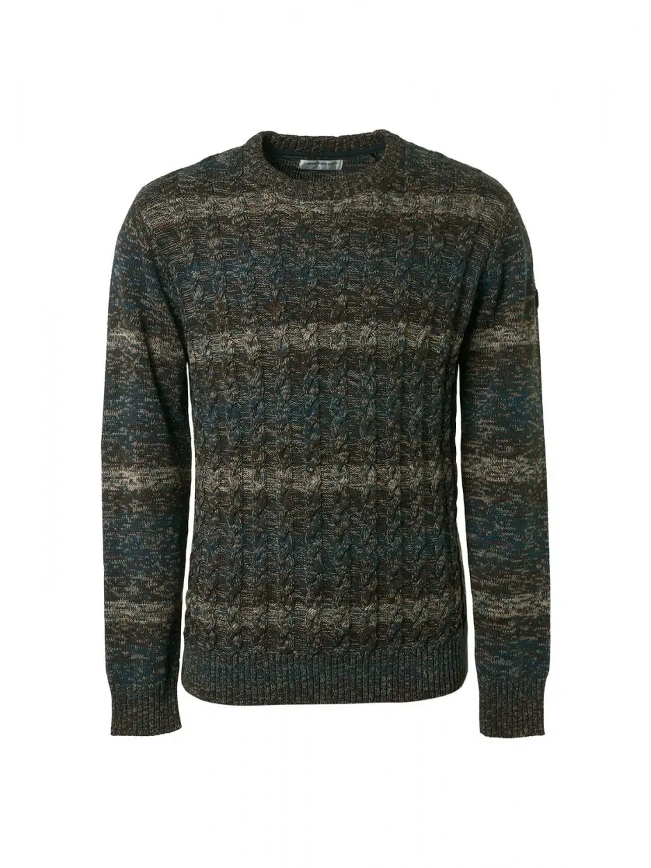 No Excess | Pullover Crewneck Cable Jacquard De Ocean
