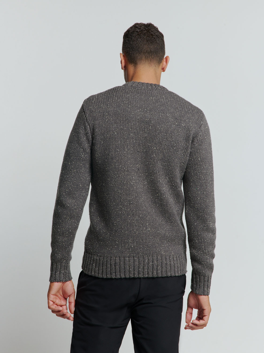 No Excess | Pullover crewneck jacquard pattern with silk
