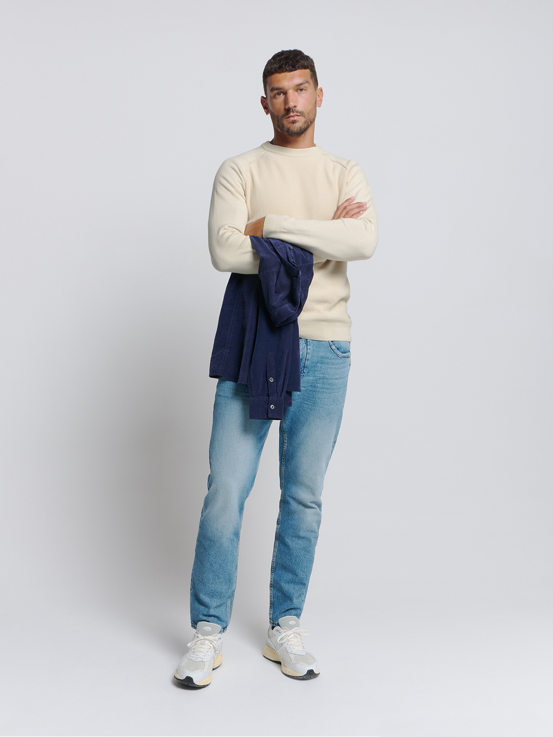 No Excess | Pullover crewneck solid relief knit