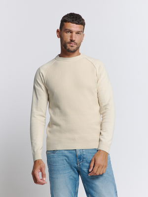 No Excess | Pullover crewneck solid relief knit